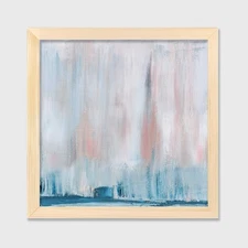 Original Pastel Abstract Painting 8x8 Inch  Waterfall Unframed Art AMBER K