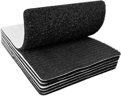 4x6 inch Hook and Loop Strips with Adhesive, Nylon Heavy Duty Hook and Loop Tape