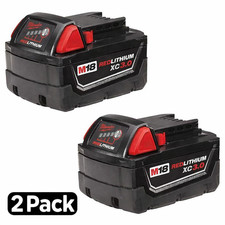 2 PACK - GENUINE Milwaukee 48-11-1828 M18 18V 3.0 AH Batteries XC Red Lithium