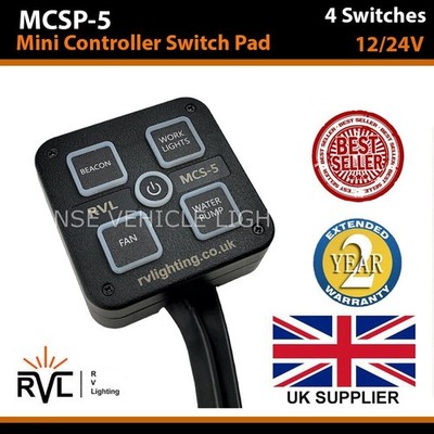 MINI SWITCH PAD CONTROLLER Amber LED Lightbar Strobe 12v 24v