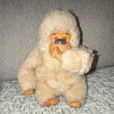Vintage Russ Berrie "Gonga" White Gorilla Plush - Thumb Sucker - Rare Albino