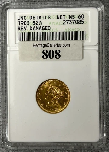 1903 Liberty Head $2.5 Gold Fractional Dollar