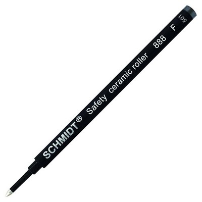 Schmidt 888 Safety Ceramic Rollerball Refill - Black Ink (Fine Tip 0.6mm)