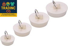 Bath Tub Drain Stoppers, 4 Pieces Sink Bathtub Plug Rubber Kitchen Bathroom Laun
