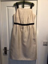 M&S collection new Cream Black Wedding vintage style Dress 14 50s 60s chic