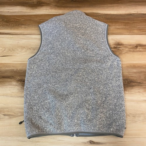 J. Crew Nordic Fleece Vest Mens Small Full Zip Polartec Gray Jacket - Picture 10 of 10