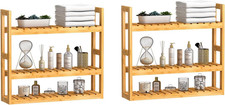 Bathroom Wall Shelf - over Toilet 3 Tier Storage Rack Adjustable Layer Multifunc