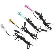 4pcs Mini Wired Mic for Mobile Phone Singing Streaming Video