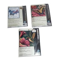 3 Dimensions Needlepoint Cross Stitch Kits Hummingbird Butterflies 5 X 5 inch