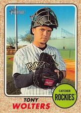 Tony Wolters 2017 Topps Heritage 628 Colorado Rockies Baseball Card
