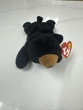 Ty Beanie Baby BLACKIE The Bear Retired Vintage 1993 PVC Pellets Tag Errors