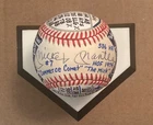 Mickey Mantle Signed OAL Baseball, VCBC SuperStats, Hand Painted, JSA LOA