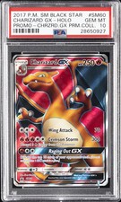 2017 POKEMON SM BLACK STAR PROMO #SM60 FULL ART/CHARIZARD GX PSA 10