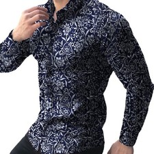 Printed Shirt Men's Long-sleeved Shirt