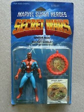 Product Image: Mattel Marvel Secret Wars Spider-Man Action Figure w/ Shield 1984 Vintage 4.25in