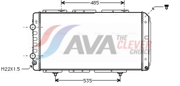 AVA Clever Choice MotorküHler WasserküHler ** Clever FIT ** PE2150 FüR Fiat Bus-image