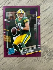 2023 Sean Clifford Donruss Clearly rookie /199 purple