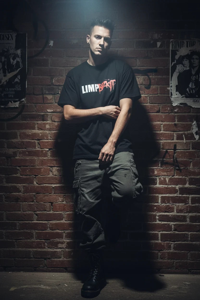 Limp Bizkit Shirt Black Red Logo Nu Metal Rock Band Tee Rap Merch Grunge VTG 2