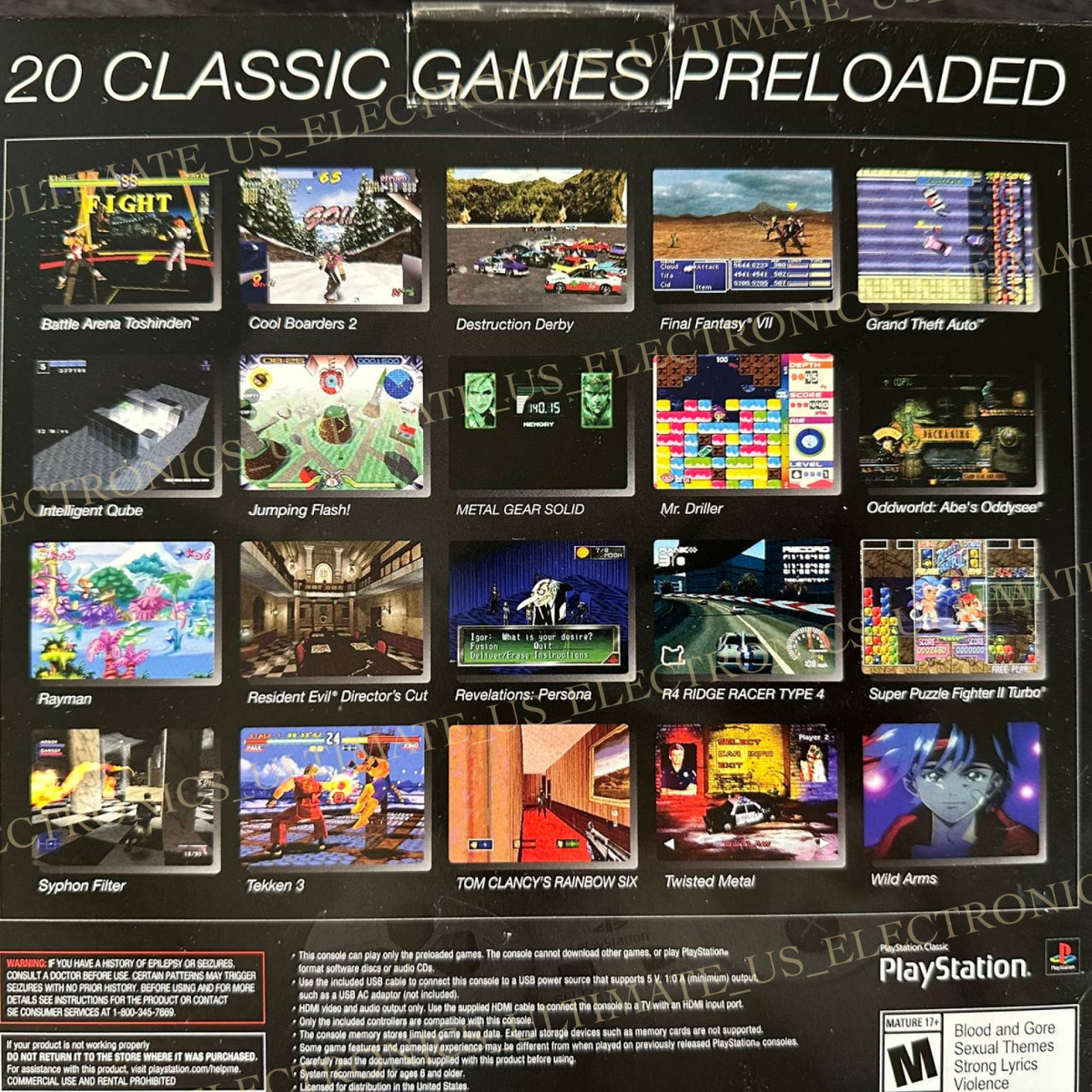 Sony PlayStation Classic Mini 2018 Edition Video Game Console PS1 - NEW - Foto 11