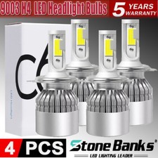 4pcs H4 9003 Super White 12000lm Kit Led Headlight Bulbs High Low Beam 6000k Us 4pcs H4 9003 Super White 12000lm Kit Led Headlight Bulbs High Low Beam 6000k Us