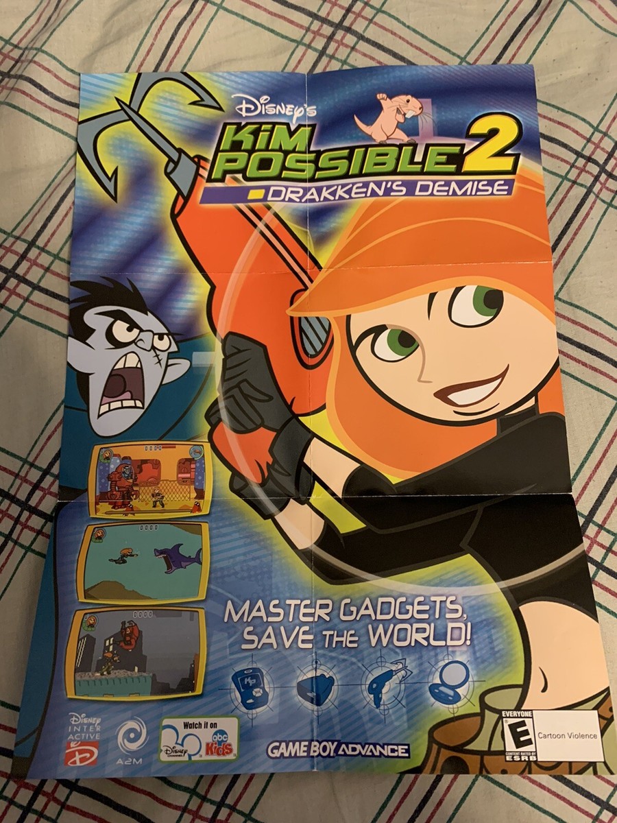 Kim Possible 2 Drakken's Demise GBA Promo Poster Ad | eBay