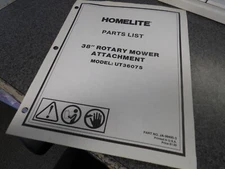 Homelite Parts List Manual 38: Rotary Mower Attachment UT36075 JA-99495-3