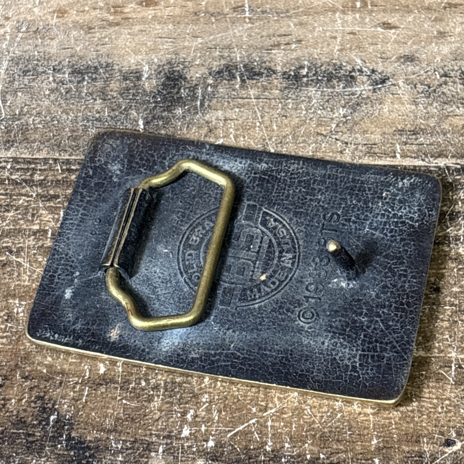 Vintage 1983 Solid Brass BTS Fluor Daniel Belt Bu… - image 2