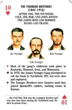 The Younger Brothers Outlaws of the Old West Playing Card