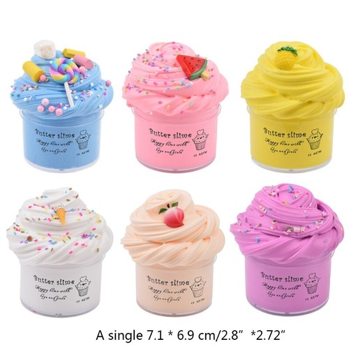 6color Fluffy Floam Puff Cotton Clay Handle Anti Stress for Kids Toy - Zdjęcie 8 z 8