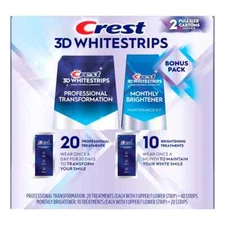 NEW Crest 3D Whitestrips Dental Whitening Kit 40+20 Strips