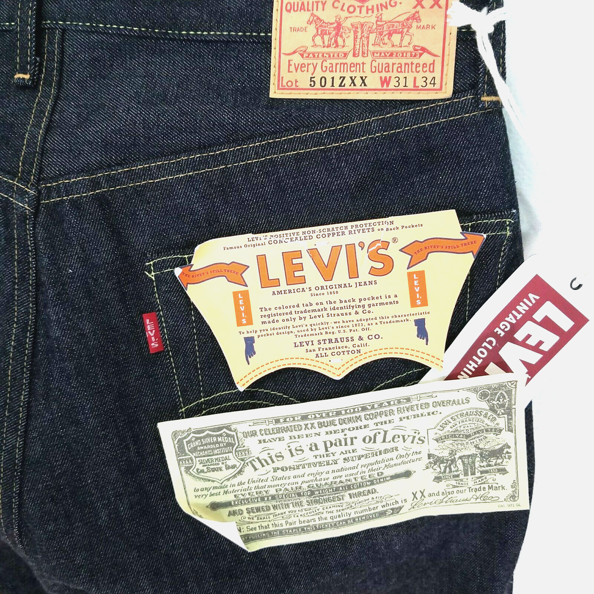 LEVI'S VINTAGE CLOTHING 501ZXX 1960 Red Selvedge LE Hidden LEVI'S VINTAGE CLOTHING 501ZXX 1960 Red Selvedge LE Hidden