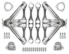 New Small Block Chevy Hugger Tight-fit Headerspolished Stainless Steelhot Rod