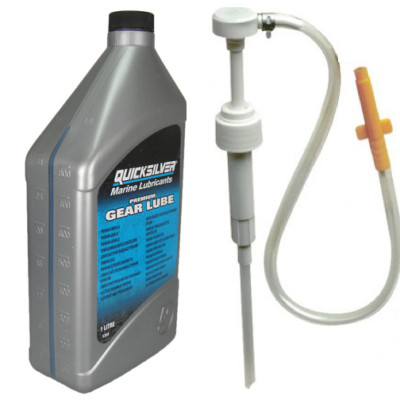 1 Litre Premium Gearbox GEARLUBE Oil & Pump Kit 60HP MERCURY F60