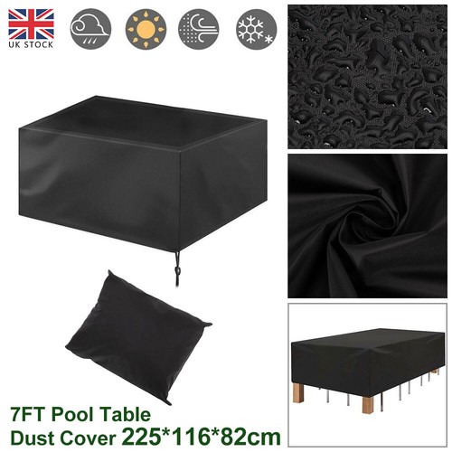 7 ft Heavy Duty Waterproof Billiard Snooker Pool Table Dust Cover Anti