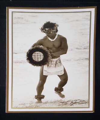 Set of 4 Frameable Hawaiian Hula Kahiko Kim Taylor Reece Art Cards