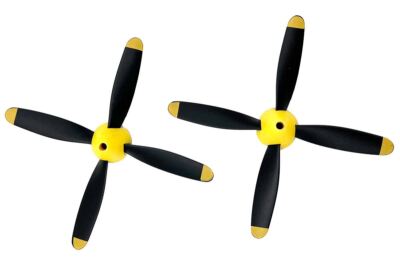 Rage R/C - 4-Blade Prop w/Spinner (2-Pack); P-51 Obsession