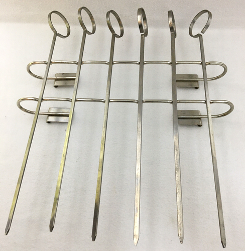Weber Shish Kabob Set #2501 8 Pieces Original Box 1980 Made in U.S.A. Vintage - Picture 3 of 10