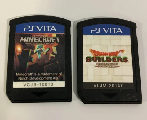 Dragon Quest Builders & Minecraft set of 2 PS Vita Japanese game Cartridge only