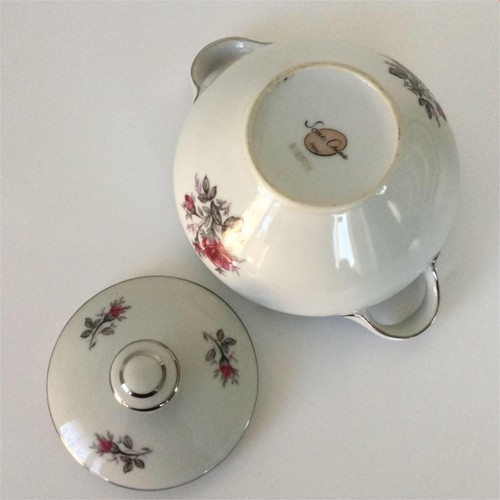 Vintage SONE china Lidded sugar bowl Rose designMade in Japan 81897R mid century - Picture 5 of 6