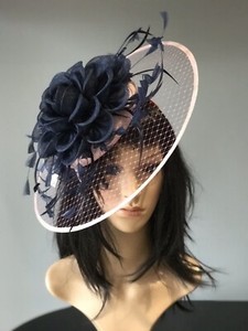 blue occasion hat