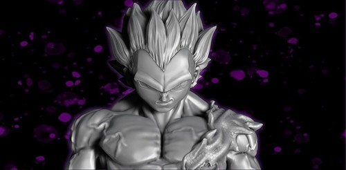 vegeta ultra ego dragon ball diorama resina 200mm pintado a mano unica coleccion - Imagen 4 de 6