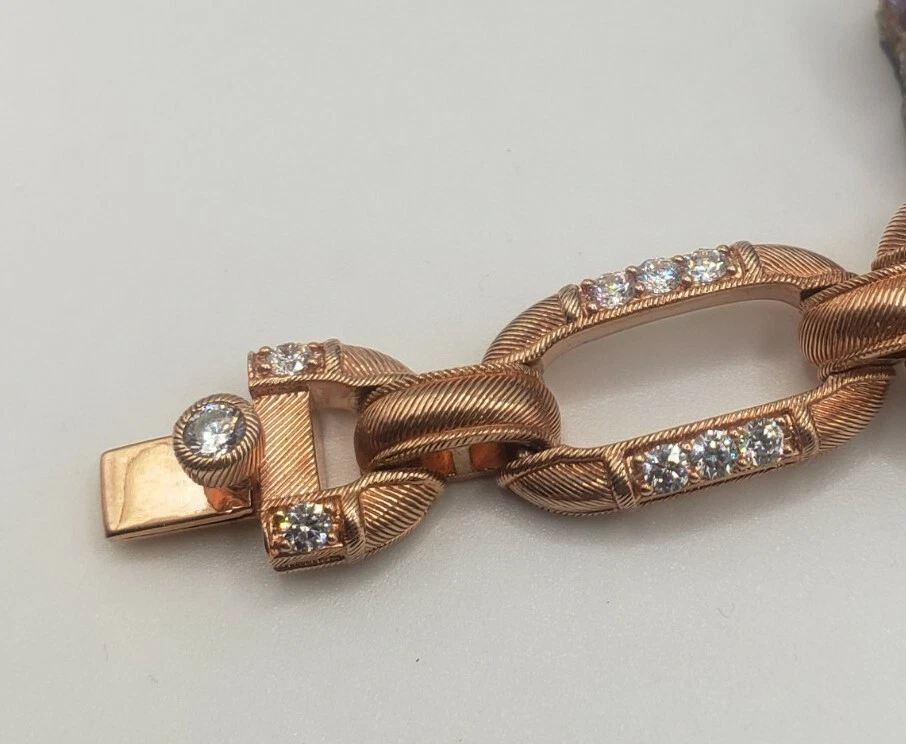 PULSERA JUDITH RIPKA VERONA 14 K REVESTIDA DE ORO ROSA PLATA ESTERLINA CIRCONITA Foto 4 de 4