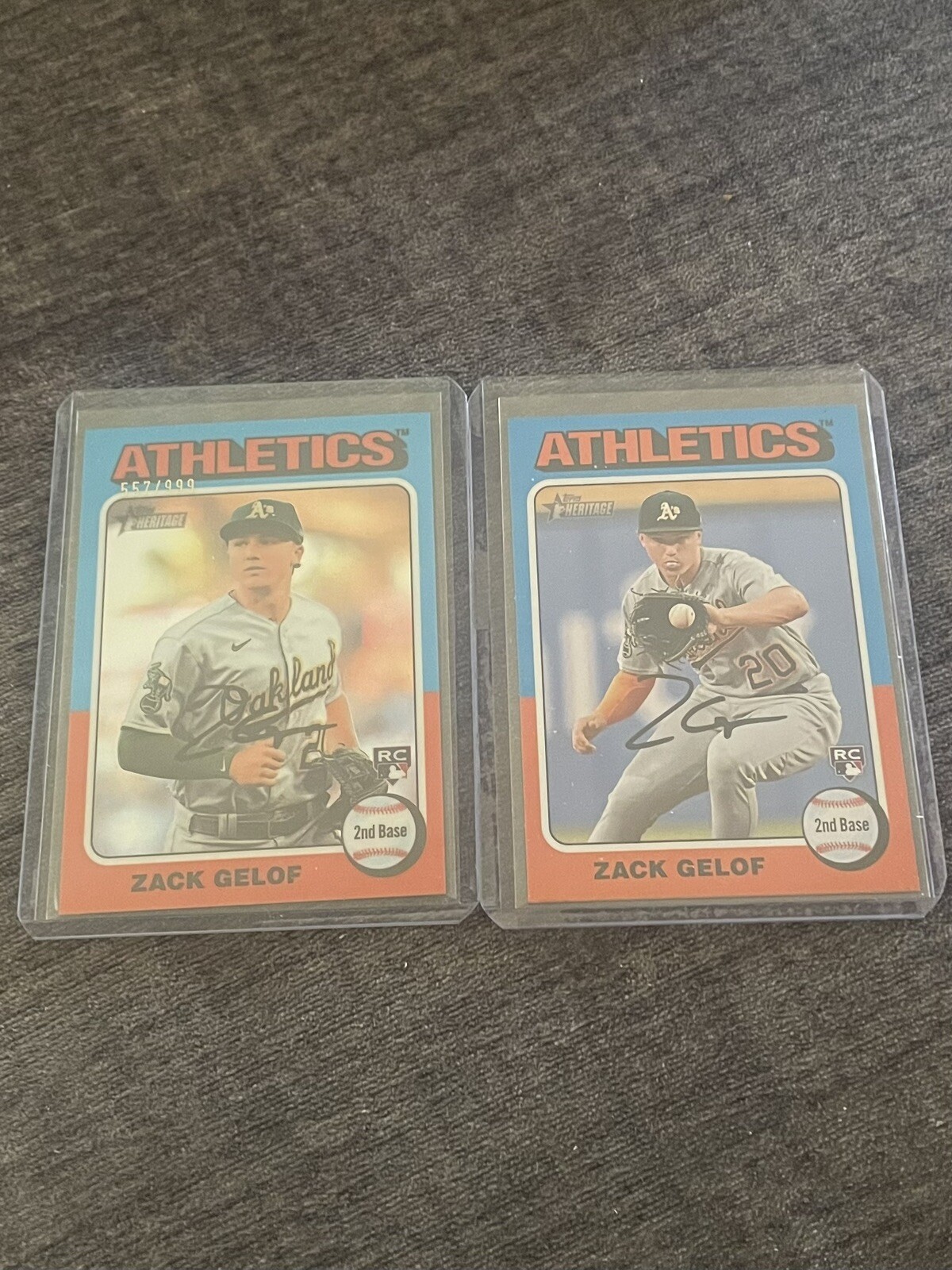 2024 Heritage Zack Gelof Image Variation And Chrome 557/999, Fresh, Mint