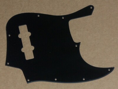 Jazz Bass Guitar Pickguard - Fits Fender Standard - Pickguards - Gloss Black