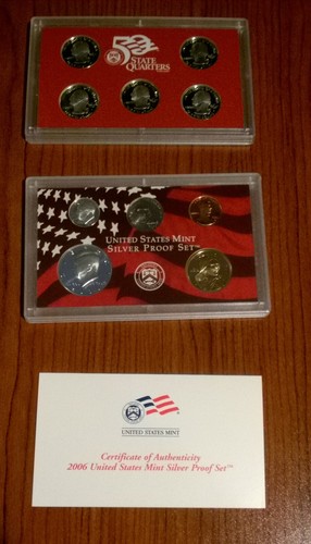 LOT: Five U.S. Silver Proof Sets 2001, 2002, 2003,2005,2006 w/COAS and OGP - Picture 11 of 11