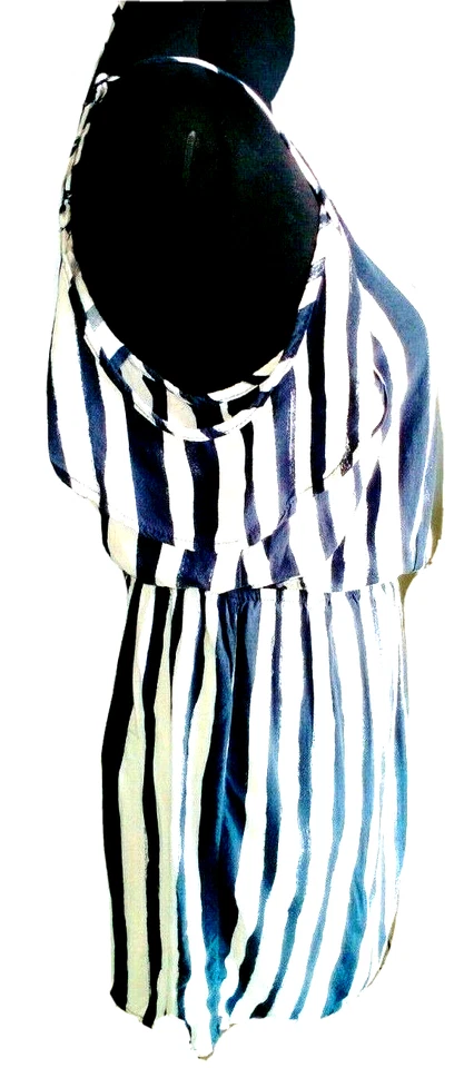 Cotton On Playsuit Womens Size S Black/White Striped Elastic Waist *VGC* - image 4 of 4
