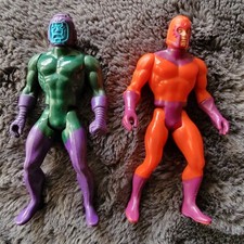 Vintage SECRET WARS MAGNETO & KANG Toy Action Figure 1984 Marvel Comics