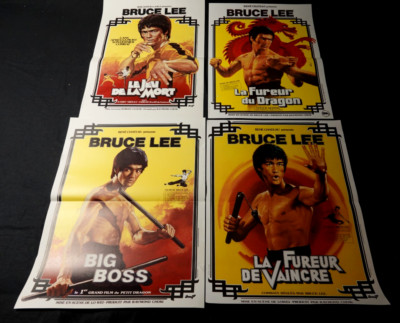 4 Cartes Postales Bruce Lee - La Fureur, Le Retour Du Dragon, Le Jeu De La Mort