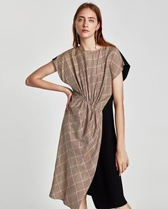 patchwork midi dress