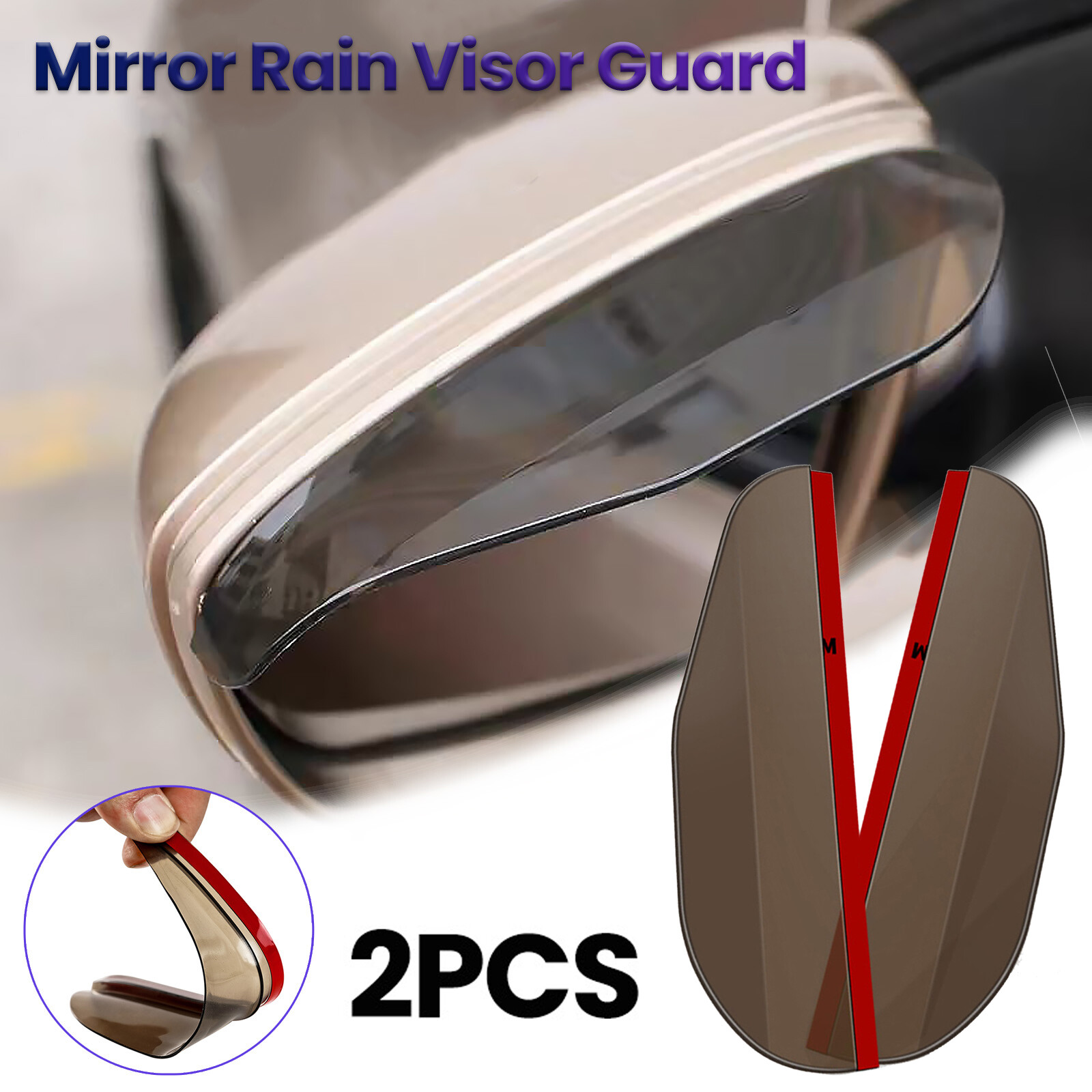 Carbon Fiber Black Universal Rearview Side Mirror Cover Guard